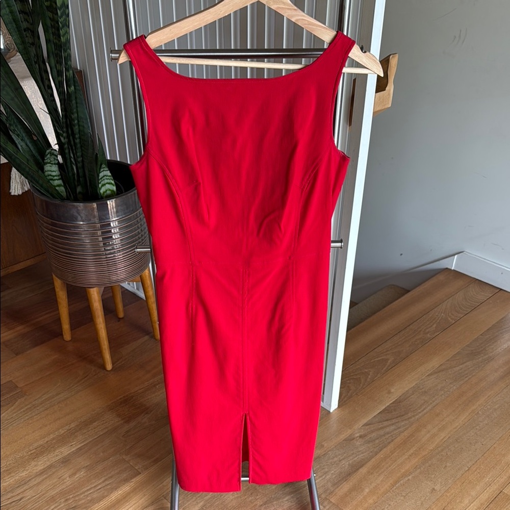 Express Red Sleeveless Sheath Dress for Cocktail